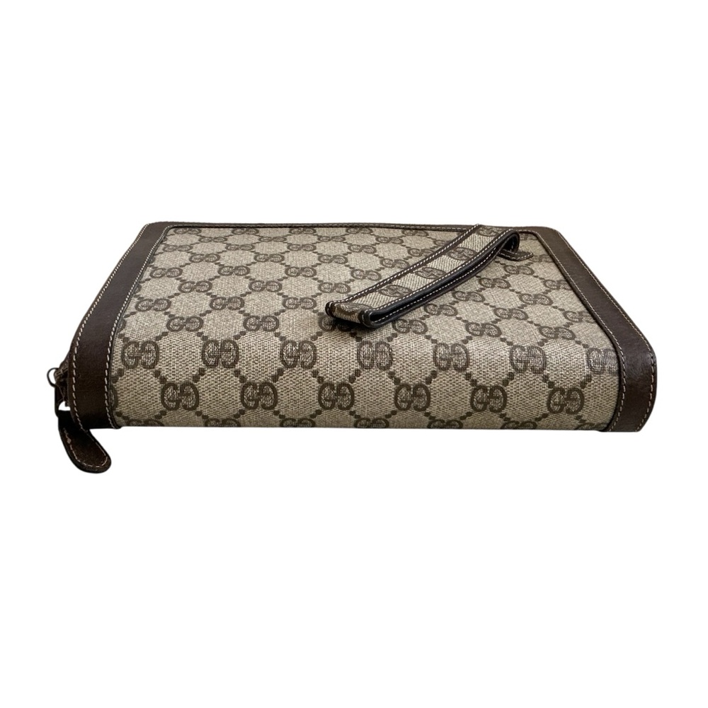 Authentic Vintage Gucci Beige and Brown GG Canvas Wristlet Pouch - Picture 9 of 13